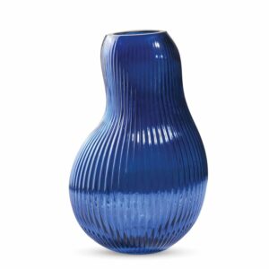 Opjet paris “<br>“Vase en verre Augustin Bleu