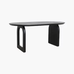 Raw materials “<br>” Bullnose dining table .mix base black 200 cm