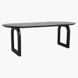Raw Materials  “<br>” Bullnose dining .table open base black 240 cm