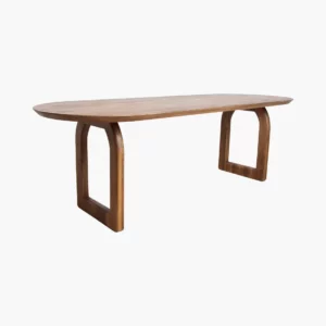 RAW MATERIALS “<br>” BULLNOSE DINING TABLE OPEN BASE BLACK 240 CM